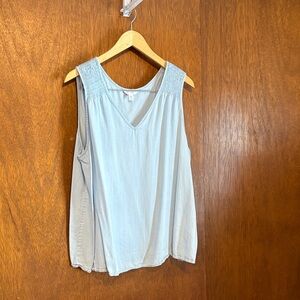 Time and Tru Chambray Sleeveless Top